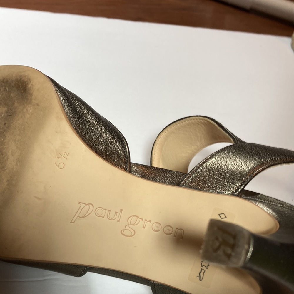 Paul Green Bronze Slingback, Pointed Toe - Picture 3 of 10